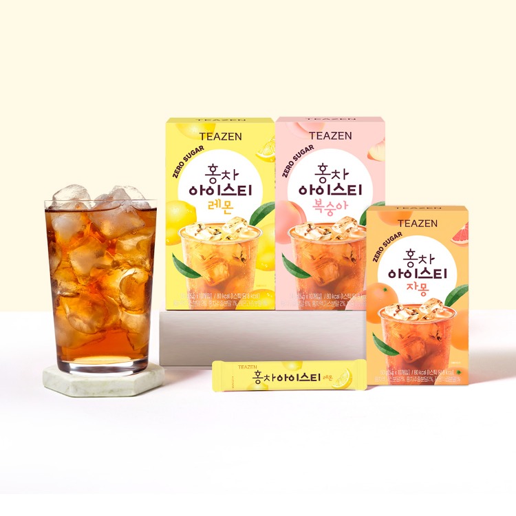 티젠 홍차 아이스티 10스틱 x 3박스 (레몬, 복숭아, 자몽 선택)