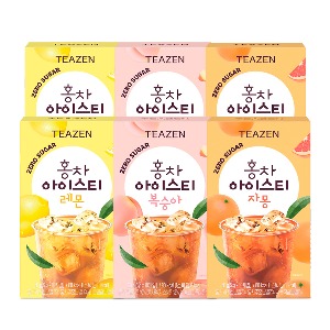 티젠 홍차 아이스티 10스틱 x 6박스 (레몬, 복숭아, 자몽 선택)